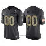 Camiseta NFL Limited New England Patriots Personalizada Salute To Service Negro