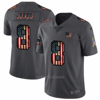 Camiseta NFL Limited New York Giants Jones Retro Flag Negro