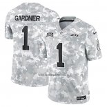 Camiseta NFL Limited New York Jets Sauce Gardner 2024 Salute To Service Gris