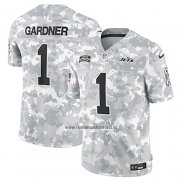 Camiseta NFL Limited New York Jets Sauce Gardner 2024 Salute To Service Gris