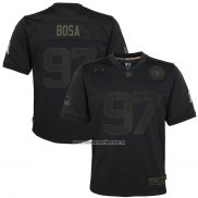 Camiseta NFL Limited Nino San Francisco 49ers Nick Bosa 2020 Salute To Service Negro