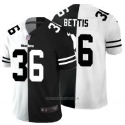 Camiseta NFL Limited Pittsburgh Steelers Bettis White Black Split