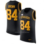 Camiseta NFL Limited Pittsburgh Steelers Sin Mangas 84 Brown Negro