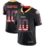 Camiseta NFL Limited San Francisco 49ers Jimmy Garoppolo Negro 2018 USA Flag Fashion Color Rush