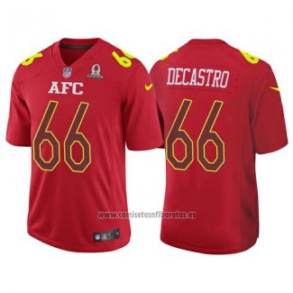 Camiseta NFL Pro Bowl AFC Decastro 2017 Rojo