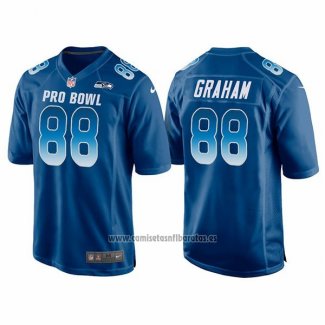 Camiseta NFL Pro Bowl Seattle Seahawks 88 Jimmy Graham NFC 2018 Azul