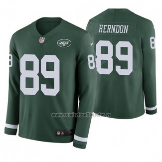 Camiseta NFL Therma Manga Larga New York Jets Chris Herndon Verde