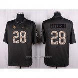 Camiseta NFL Anthracite Minnesota Vikings Peterson 2016 Salute To Service