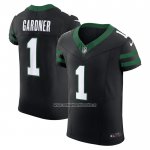 Camiseta NFL Elite New York Jets Ahmad Sauce Gardner Alterno Vapor F.U.S.E. Negro