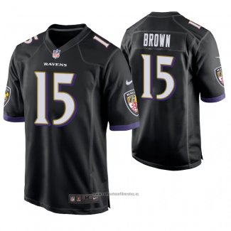 Camiseta NFL Game Baltimore Ravens Marquise Brown Negro