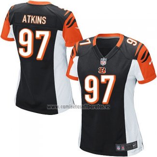 Camiseta NFL Game Mujer Cincinnati Bengals Atkins Negro