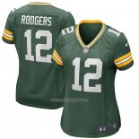 Camiseta NFL Game Mujer Green Bay Packers Aaron Rodgers Verde