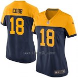 Camiseta NFL Game Mujer Green Bay Packers Cobb Negro Amarillo