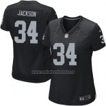 Camiseta NFL Game Mujer Las Vegas Raiders Jackson Negro
