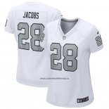 Camiseta NFL Game Mujer Las Vegas Raiders Josh Jacobs Alterno Blanco