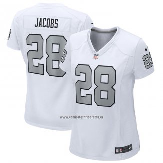 Camiseta NFL Game Mujer Las Vegas Raiders Josh Jacobs Alterno Blanco