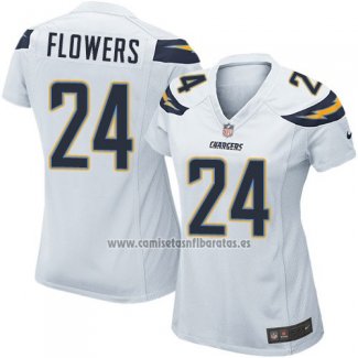 Camiseta NFL Game Mujer Los Angeles Chargers Flowers Blanco