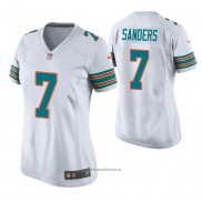 Camiseta NFL Game Mujer Miami Dolphins Jason Sanders Throwback Blanco