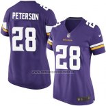 Camiseta NFL Game Mujer Minnesota Vikings Peterson Violeta