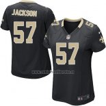 Camiseta NFL Game Mujer New Orleans Saints Jackson Negro