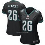 Camiseta NFL Game Mujer Philadelphia Eagles Miles Sanders Negro