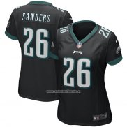 Camiseta NFL Game Mujer Philadelphia Eagles Miles Sanders Negro