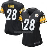 Camiseta NFL Game Mujer Pittsburgh Steelers Davis Negro