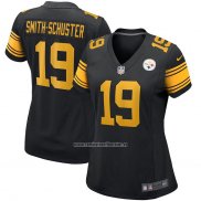 Camiseta NFL Game Mujer Pittsburgh Steelers Juju Smith-Schuster Alterno Negro2