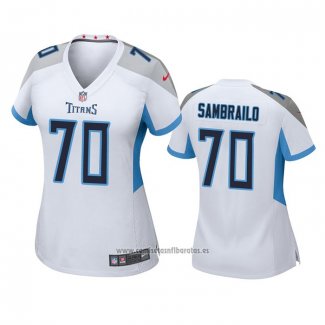 Camiseta NFL Game Mujer Tennessee Titans Ty Sambrailo Blanco