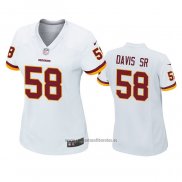 Camiseta NFL Game Mujer Washington Commanders Thomas Davis Sr Blanco