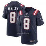 Camiseta NFL Game New England Patriots Ja'whaun Bentley 8 Azul