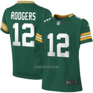 Camiseta NFL Game Nino Green Bay Packers Aaron Rodgers Verde2