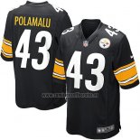 Camiseta NFL Game Nino Pittsburgh Steelers Polamalu Negro