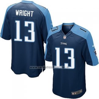 Camiseta NFL Game Nino Tennessee Titans Wright Azul Oscuro