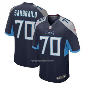 Camiseta NFL Game Tennessee Titans Ty Sambrailo 70 Azul