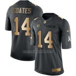 Camiseta NFL Gold Anthracite Pittsburgh Steelers Coates Salute To Service 2016 Negro