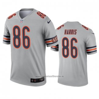 Camiseta NFL Legend Chicago Bears Demetrius Harris Inverted Gris