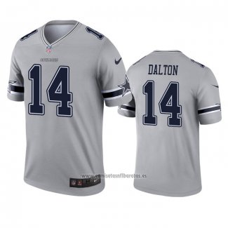 Camiseta NFL Legend Dallas Cowboys Andy Dalton Inverted Gris