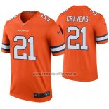 Camiseta NFL Legend Denver Broncos Su'a Cravens Naranja Color Rush