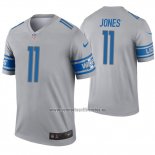 Camiseta NFL Legend Detroit Lions 11 Marvin Jones Inverted Gris