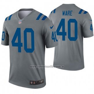 Camiseta NFL Legend Indianapolis Colts 40 Spencer Ware Inverted Gris