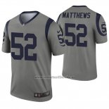 Camiseta NFL Legend Los Angeles Rams 52 Clay Matthews Inverted Gris