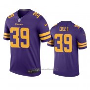 Camiseta NFL Legend Minnesota Vikings Brian Cole Ii Violeta Color Rush