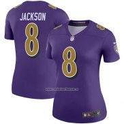 Camiseta NFL Legend Mujer Baltimore Ravens Lamar Jackson Violeta