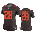 Camiseta NFL Legend Mujer Cleveland Browns Kevin Johnson Alterno Marron