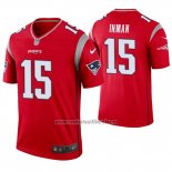Camiseta NFL Legend New England Patriots 15 Dontrelle Inman Inverted Rojo
