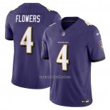 Camiseta NFL Limited Baltimore Ravens Zay Flowers Vapor F.U.S.E. Violeta