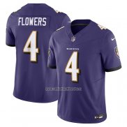 Camiseta NFL Limited Baltimore Ravens Zay Flowers Vapor F.U.S.E. Violeta