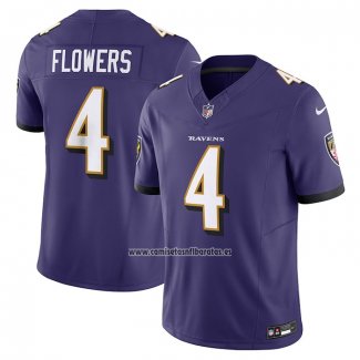 Camiseta NFL Limited Baltimore Ravens Zay Flowers Vapor F.U.S.E. Violeta