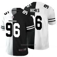 Camiseta NFL Limited Chicago Bears Hicks White Black Split